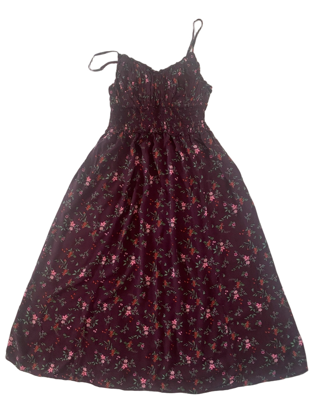 Old Navy Purple Ditsy Midi Dress, Size XS​